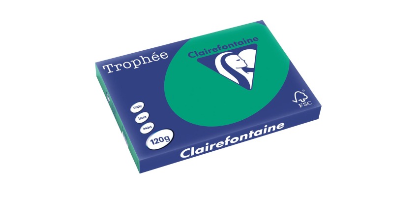 Clairefontaine Trophée Intens, gekleurd papier, A3, 120 g, 250 vel, dennengroen