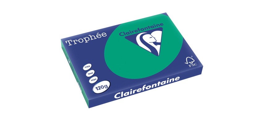 Clairefontaine Trophée Intens, gekleurd papier, A3, 120 g, 250 vel, dennengroen