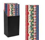 Papier cadeau Noël Mix, 70 cm x 2 m, couleurs assorties