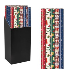 Papier cadeau Noël Mix, 70 cm x 2 m, couleurs assorties