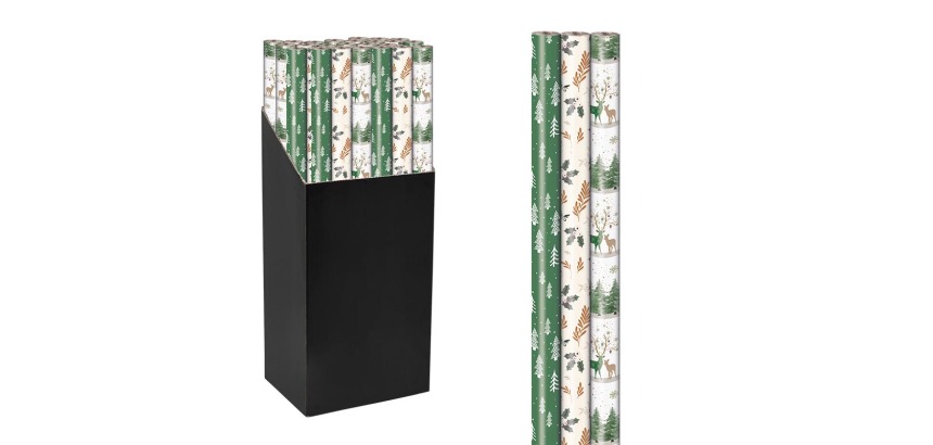 Geschenkpapier Kerst Luxe, 70 cm x 2 m, geassorteerde kleuren