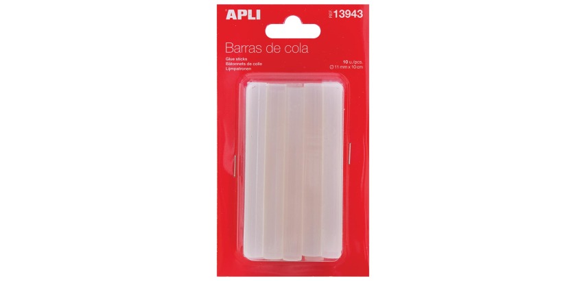Apli bâtonnets de colle 11 mm, blister de 10 pièces
