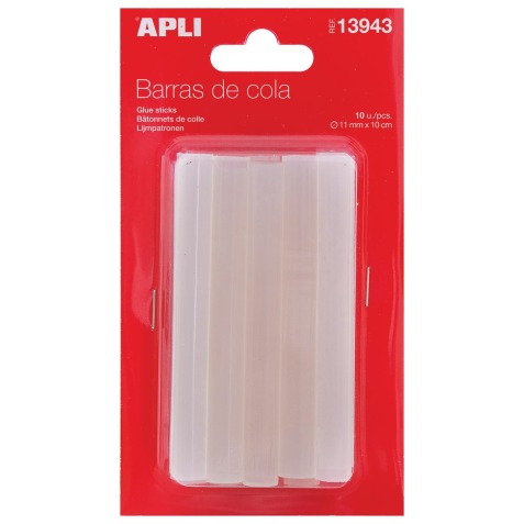 Apli bâtonnets de colle 11 mm, blister de 10 pièces