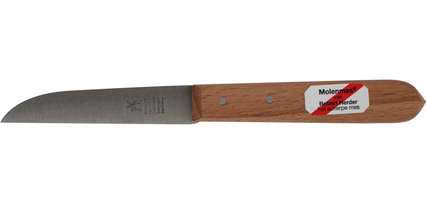 Herder molenmes, carbon/hout, 8,5 cm