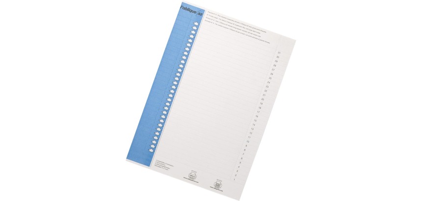 Elba onglets type 9, feuille de 31 étiquettes, bleu
