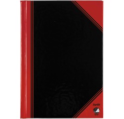 Cahier de notes Bantex noir/rouge A5 ligné 70g 96 feuilles