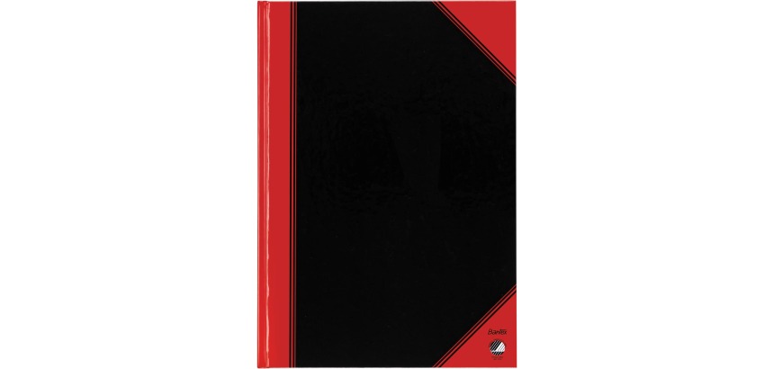Cahier de notes Bantex noir/rouge A4 ligné 70g 96 feuilles