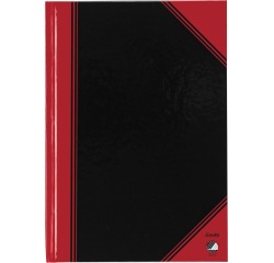 Cahier de notes Bantex noir/rouge A6 ligné 70g 96 feuilles