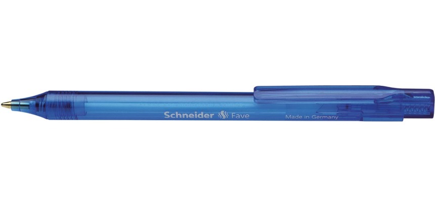 Schneider Fave Ballpoint Pen, medium point, blue
