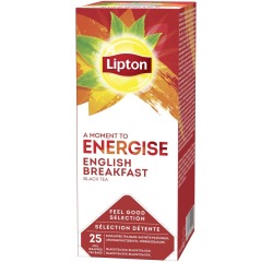 Thé Lipton Energise English Breakfast 25x 1,5g