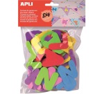 Apli Kids foam rubber letters, blister pack of 104 pieces in assorted colors