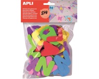 Apli Kids schuimrubber letters, blister met 104 stuks in geassorteerde kleuren