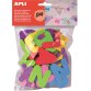 Apli Kids schuimrubber letters, blister met 104 stuks in geassorteerde kleuren