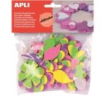 Apli Kids adhesive flowers with glitter, blister pack of 48 pieces