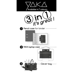 Yaka etui 3 in 1 kit, donkergrijs