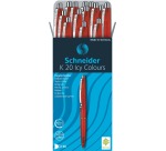 Schneider Ballpoint Pen K20 Icy Colours, medium point, red