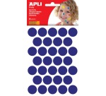 Apli Kids gommettes, cercle diamètre 20 mm, pochette de 180 pièces, bleu