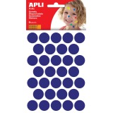 Apli Kids gommettes, cercle diamètre 20 mm, pochette de 180 pièces, bleu