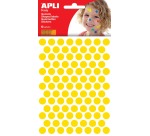 Apli Kids Aufkleber, Kreis Durchmesser 10,5 mm, Beutel mit 528 Stück, gelb