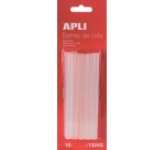 Apli bâtonnets de colle transparents 7,5 mm, blister de 10 pièces