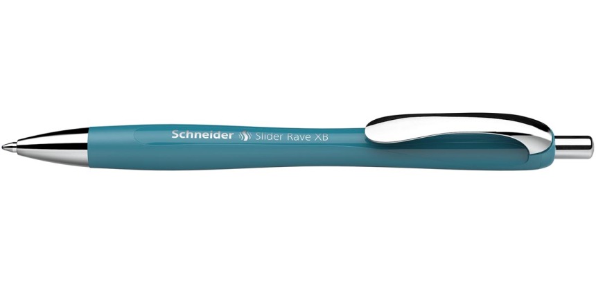 Schneider stylo bille Slider Rave, pointe extra large, encre bleu, teal