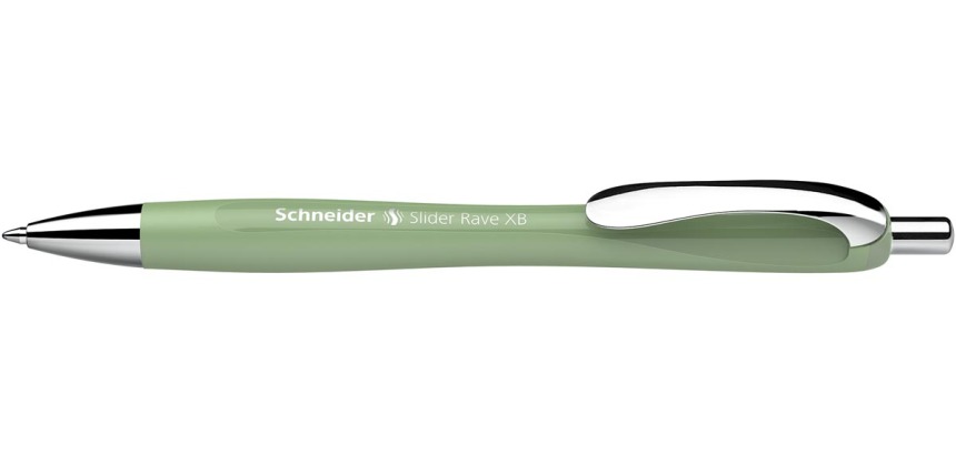 Schneider stylo bille Slider Rave Trend Edition, pointe extra large, encre bleu, organic green