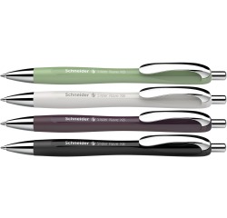 Schneider stylo bille Slider Rave Trend, pointe extra large, encre bleu, assorties, boîte avec 3+1 gratui