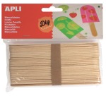 Apli bâtonnets en bois jumbo naturel, blister de 40 pièces