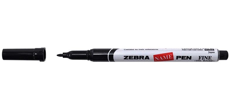 ZEBRA fabric marker, fine, black
