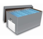 Elba boîte à archives, ft 37 x 62,2 x 32,2 cm gris et blanc, paquet de 5