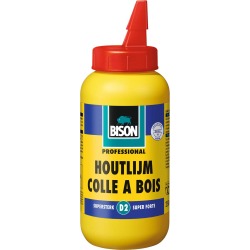 Bison colle à bois Original, blanc, flacon de 250 gram