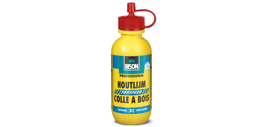 Bison colle à bois topspeed, flacon de 75 ml, blanc