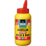 Bison colle à bois Extra, blanc, flacon de 250 gram