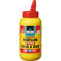 Bison colle à bois Extra, blanc, flacon de 250 gram