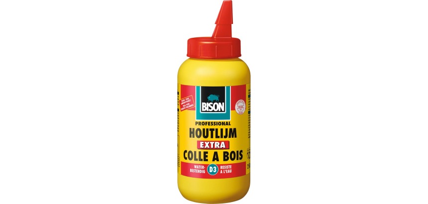Bison houtlijm Extra, wit, flacon van 250 gram