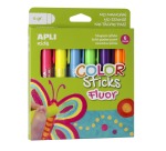 Apli Kids color sticks fluor, blister met 6 stuks