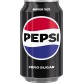 Pepsi Zero Sugar boisson rafraîchissante, canette de 33 cl, paquet de 24 pièces