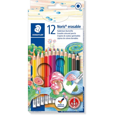 Staedtler crayon de couleur Noris Club effaçable 12 crayons