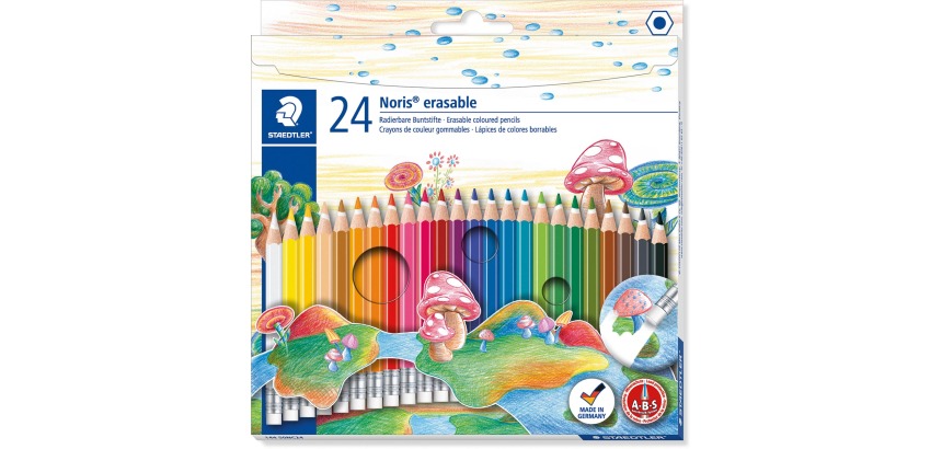 Staedtler Noris Club erasable colored pencil set, 24 pencils