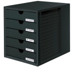 Ladenbox Han 1450 5 geschlossene Schubladen schwarz