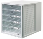 Han block with drawers Systembox with 5 closed, transparent drawers