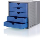 Module de classement SYSTEM BOX KARMA, 5 tiroirs, gris/