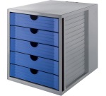 Module de classement SYSTEM BOX KARMA, 5 tiroirs, gris/