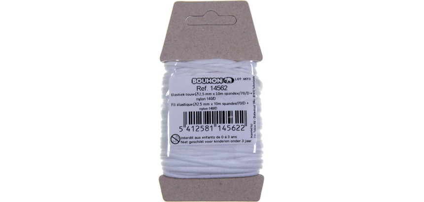 Bouhon elastic thread, nylon, ft 2.5 mm x 10 m, blister packed