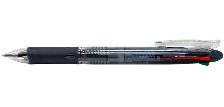 ZEBRA 4-color ballpoint pen Clip on Slim, 0.7 mm, classic ink colors