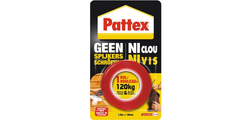 Ruban adhésif Pattex Ni Clou Ni Vis 50kg int et ext