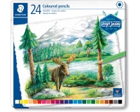 Staedtler crayon de couleur Design Journey, boîte métallique avec 24 crayons