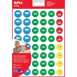 Apli Kids gommettes de récompense, grand, blister avec 12 feuilles