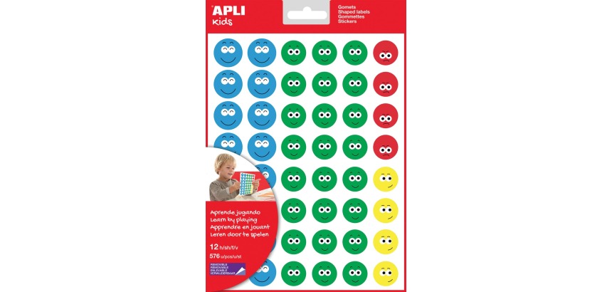 Apli Kids reward stickers, large, blister with 12 sheets