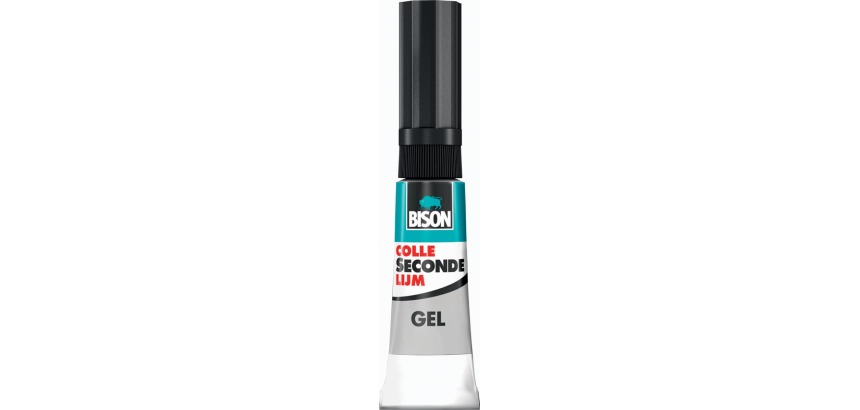 Bison secondelijm, tube van 3 g, op blister